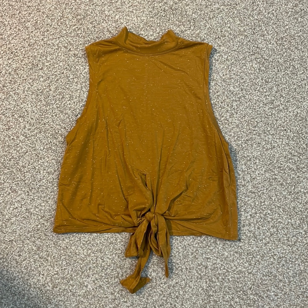 Lululemon Mock Neck Top with Front Tie